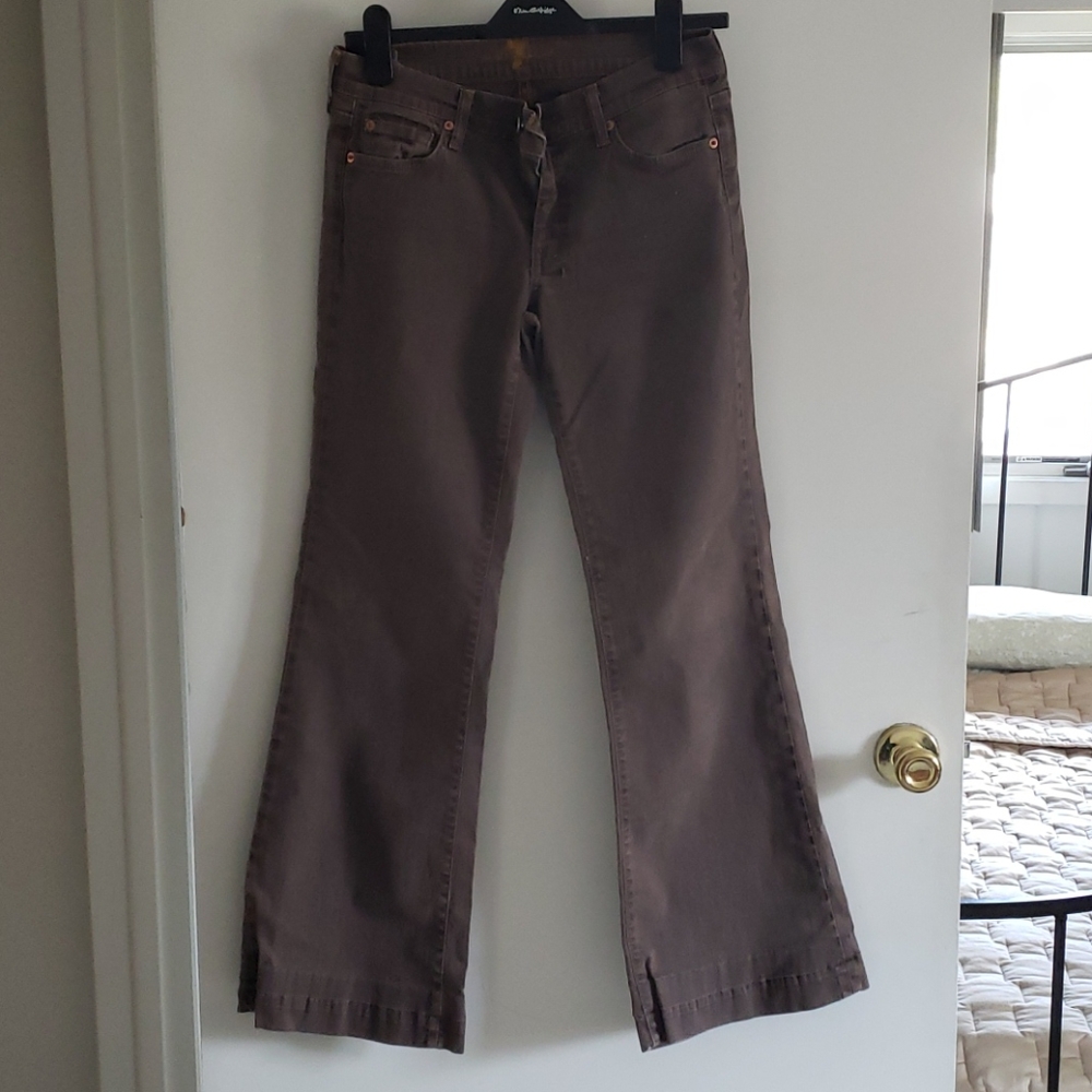 7 For All Mankind Brown Flare Jeans